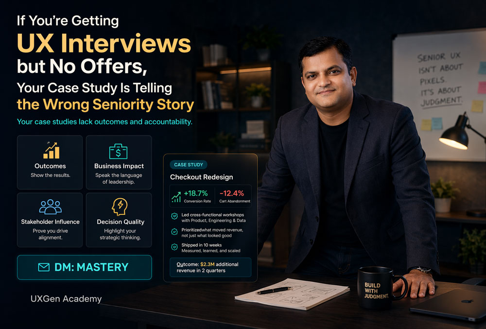 If You’re Getting UX Interviews but No Offers, Your Case Study Is Telling the Wrong Seniority Story
