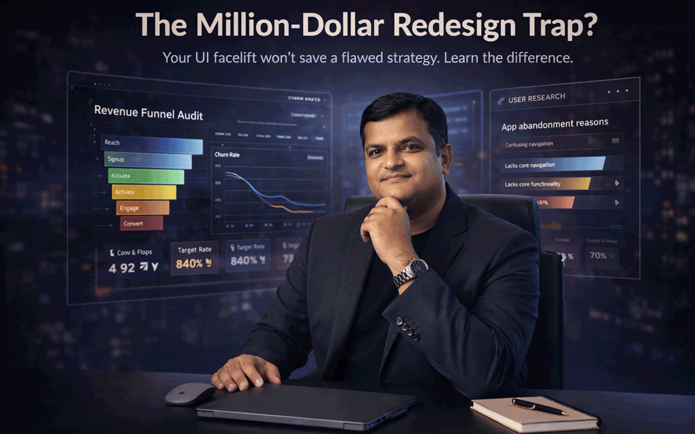 The Million-Dollar Redesign Trap: Are You Fixing a UX Flaw or Ignoring a Fatal Strategy Problem?